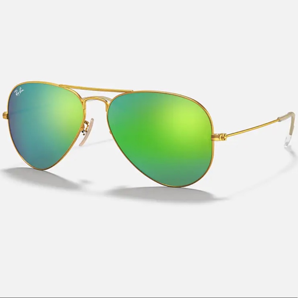 Ray-Ban RB3025 Aviator Green Flash Sunglasses